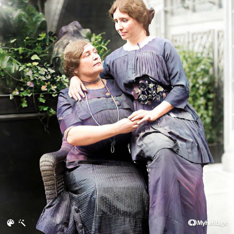 Foto da Helen Keller e Anne Sullivan