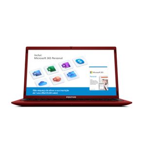 Notebook Positivo Motion Q4128C Intel® Atom® Quad-Core™ Windows 10 Home 14.1